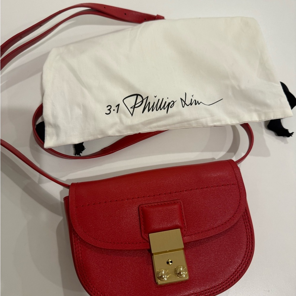 3.1 Phillip Lim Red Mini Bag with Gold Hardware